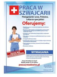 Praca w Szwajcarii - pielęgniarki/-arze, położne, lekarze specjaliści