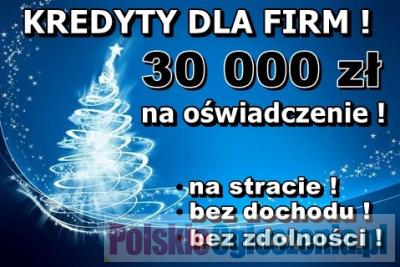KREDYT dla FIRM na OŚWIADCZENIE! 30 000 zł bez PITu i KPiR!