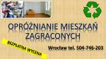 Sprzątanie mieszkań po zbieraczach, cena tel. 504-746-203. Wrocław, Usługi dezynfekcji, zapuszcz
