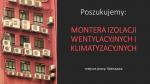 Monter instalacji wentylacyjnych i klimatyzacyjnych