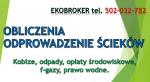 Wody polskie, pomoc, tel. 502-032-782. Odprowadzanie wód. Opłaty stałe i zmienne