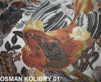 Tkanina obiciowa, stylowa, żakardowa, Osman Kolibry