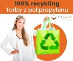 Torby reklamowe z nadrukiem - polipropylenowe - 100%  recykling