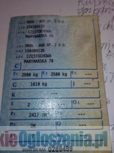 Żuk A075D,96r  dowód rejestracyjny + części