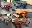 komplet ogrodowy stół 2 ławki 2 fotele