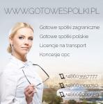 GOTOWE SPÓŁKI Z O.O. Z LICENCJĄ NA TRANSPORT MIĘDZYNARODOWY, SPEDYCJĘ. WIRTUALNE BIURO 60355777