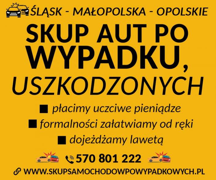 Skup aut uszkodzonych Dojazd lawetą Śląsk/Małopolska/Opolszczyzna