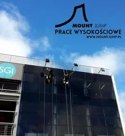 Mycie dużych powierzchni szklanych